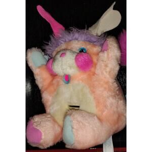 Vintage Penny Popple Plush Bank 1980s Pink Fantasy Creature Taiwan